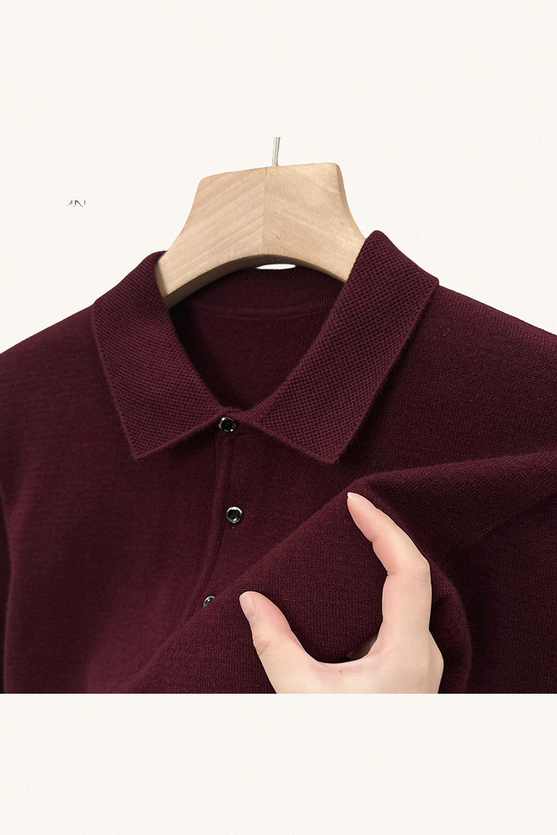MONSEN Suitory AW Solid Polo Knit in Performance Blend product image