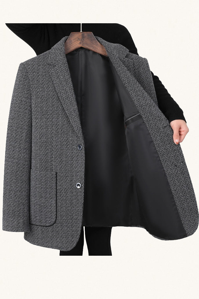 MONSEN Suitory Easy-Care Relaxed Fit Single Blazer in Cotton product image
