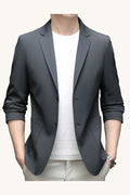 MONSEN Suitory Lightweight Anti-Wrinkle Blazer in Silk Blend front view