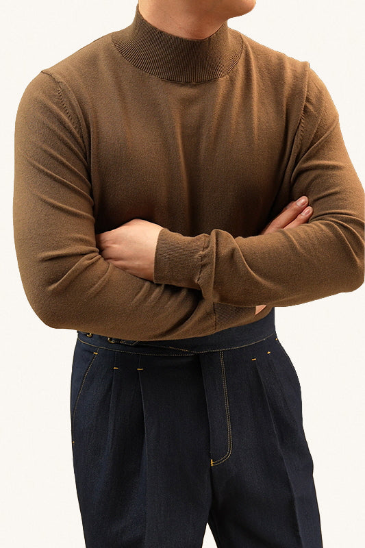 MONSEN Suitory Half-Mock Knit Sweater in Wool product image