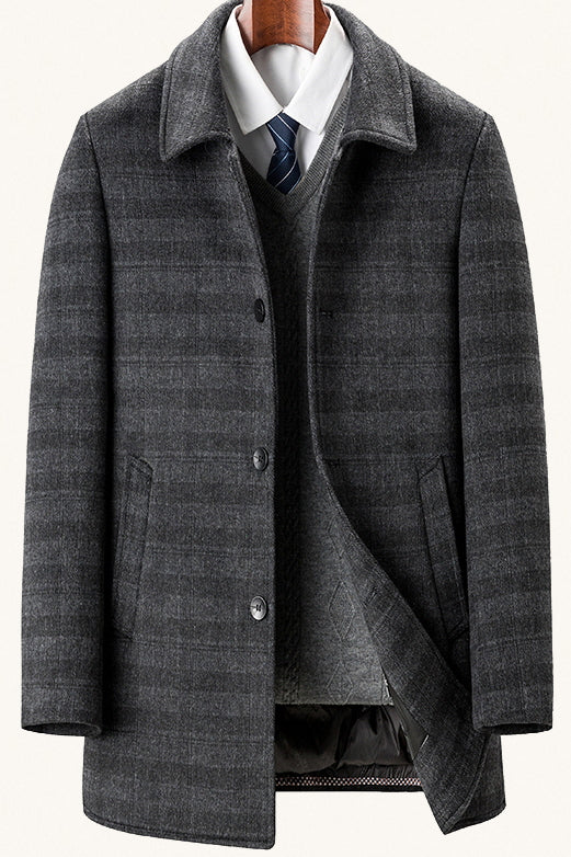 MONSEN Suitory Mid-Length Down-Lined Coat in Performance Blend product image