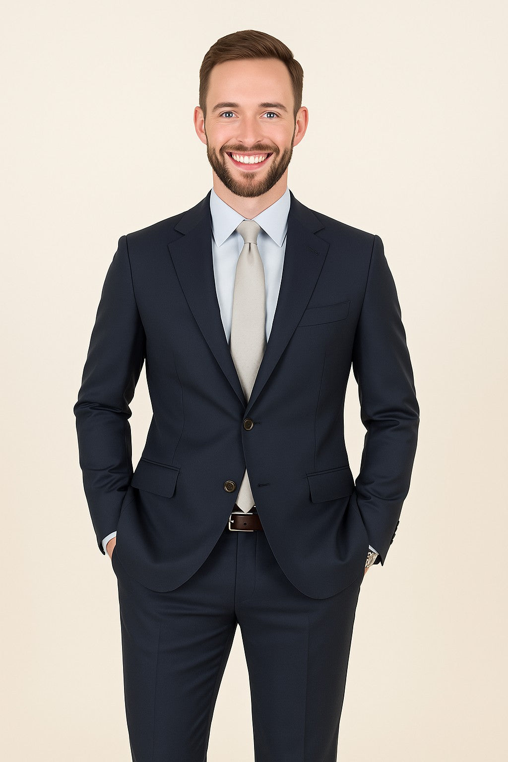 MONSEN Suitory Linen Half-Lined Single-Breasted Suit product image