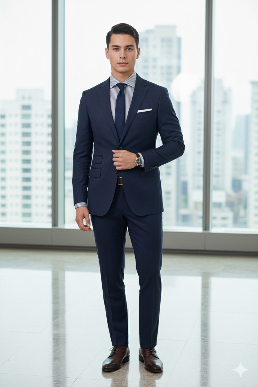 MONSEN Suitory Lenzing Modal Vertical-Stripe Shirt in Performance Blend product image