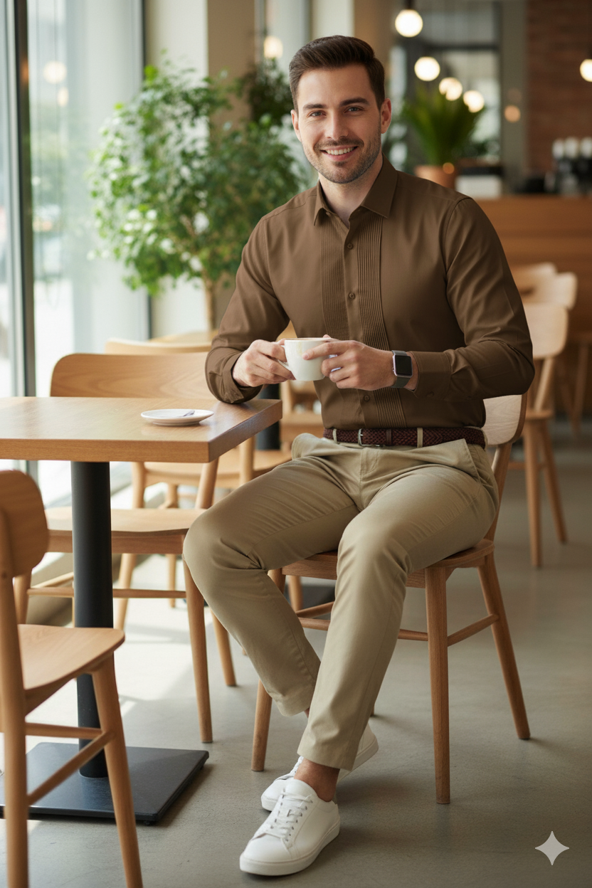 MONSEN Suitory No-Iron Hidden-Placket Shirt in Performance Blend product image