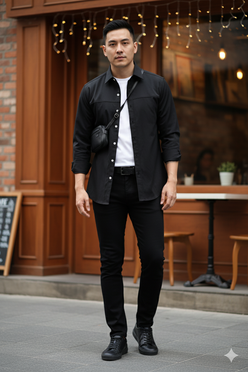 MONSEN Suitory Enzyme-Washed Utility Shirt in Performance Blend product image