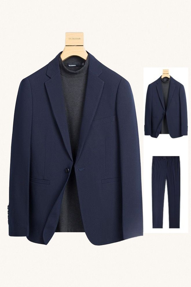 MONSEN Suitory K-Style Slim-Fit Suit in Performance Blend front view