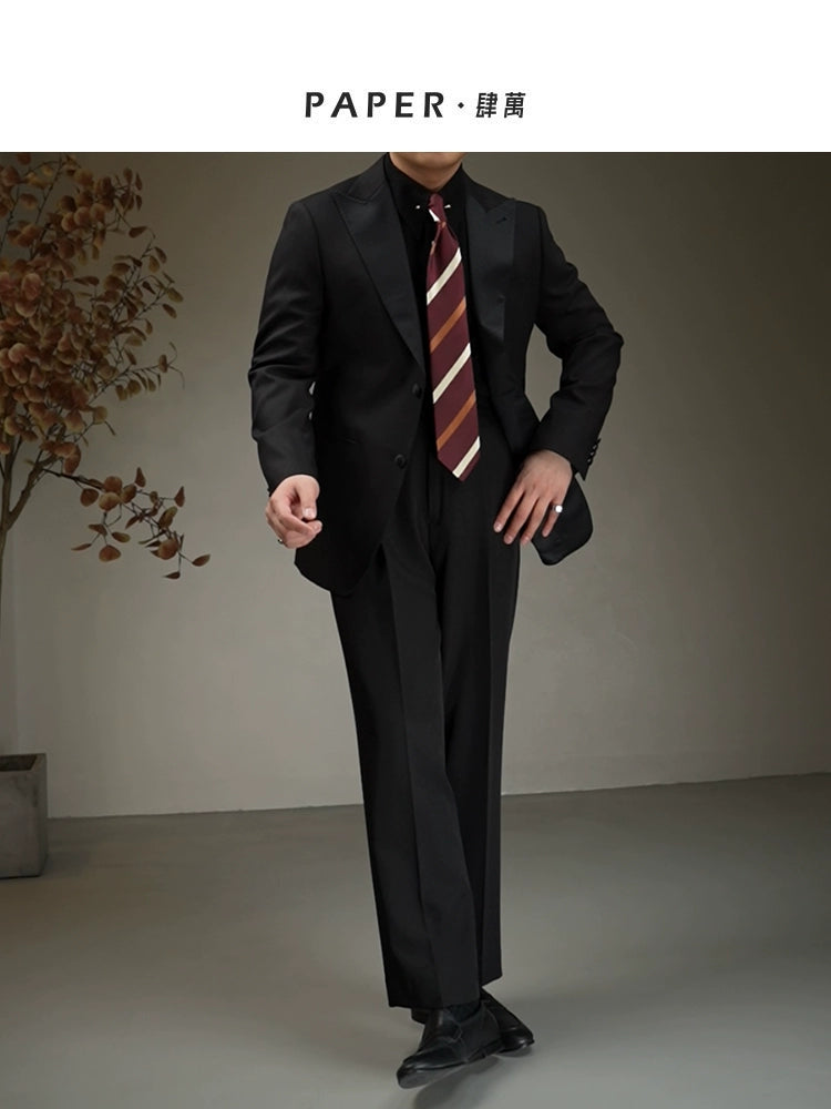 MONSEN Suitory Red Striped Tie in Performance Blend product image