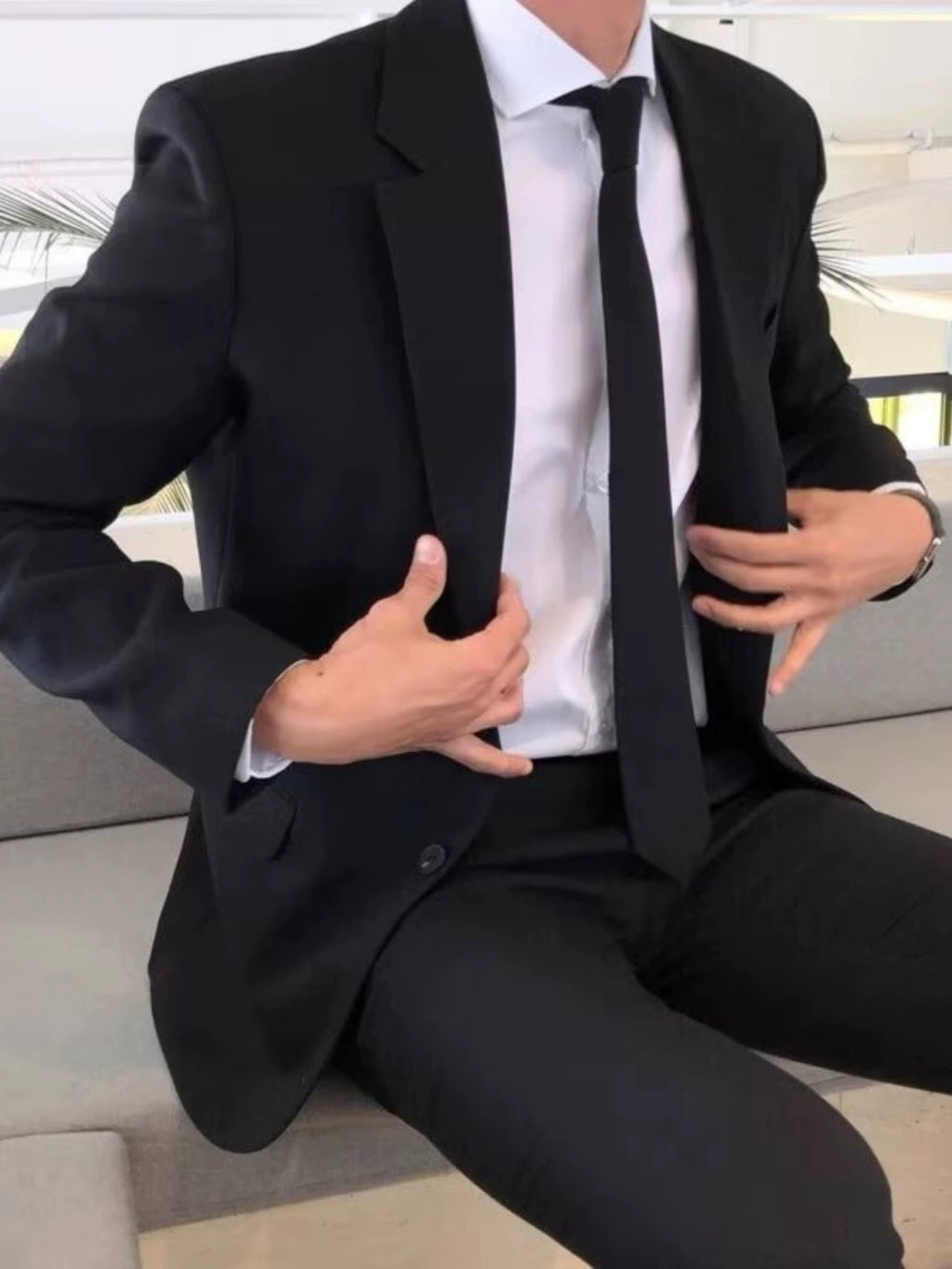 MONSEN Suitory Black Slim-Fit Suit product image