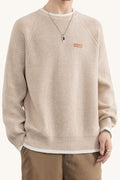 MONSEN Suitory Faux Two-Piece Crewneck Sweater in Performance Blend front view