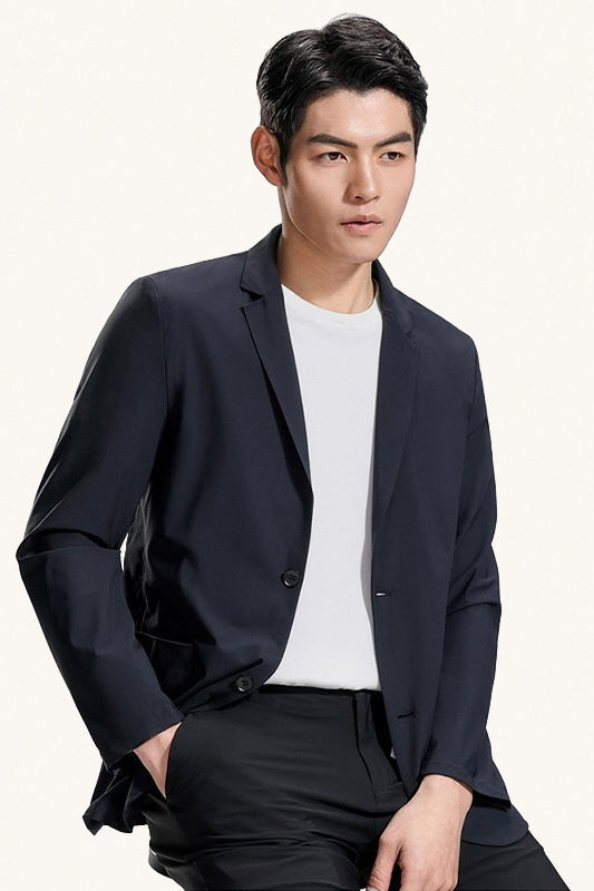 MONSEN Suitory Ice-Silk Waffle Lightweight Blazer in Silk Blend product image