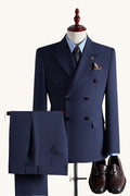 MONSEN Suitory A Refined Double-Breasted Suit in Performance Blend front view