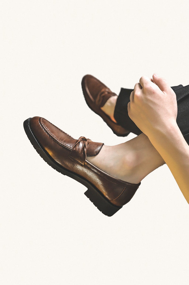 MONSEN Suitory British-Style Business-Casual Loafers front view