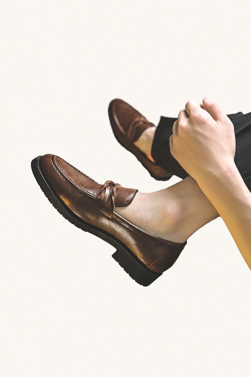 MONSEN Suitory British-Style Business-Casual Loafers front view