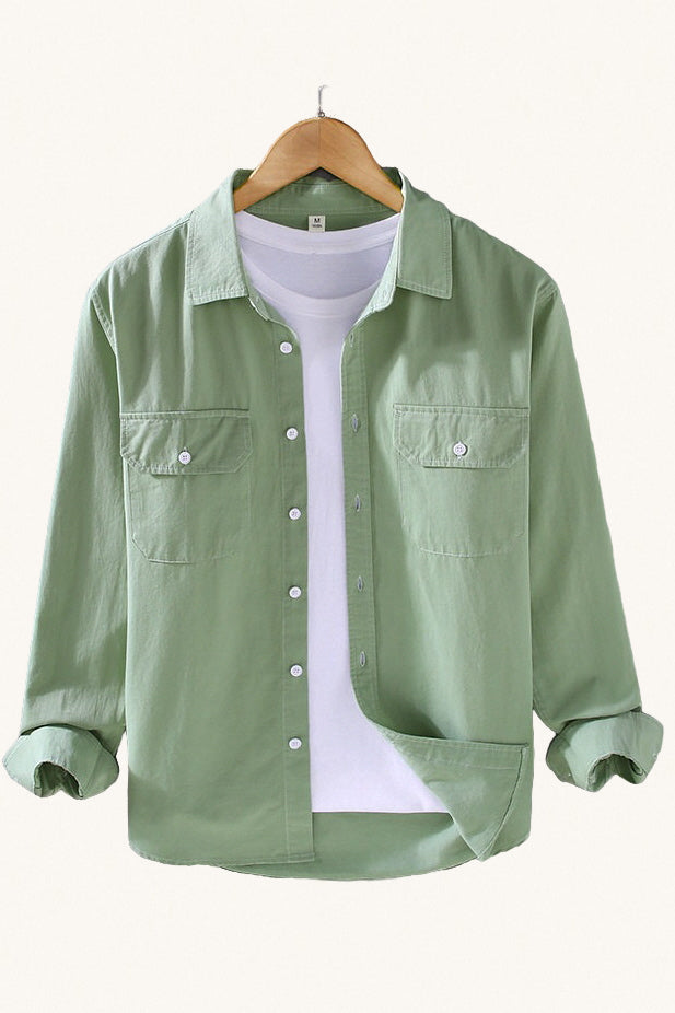 MONSEN Suitory Heavyweight Cotton Twill Work Shirt front view