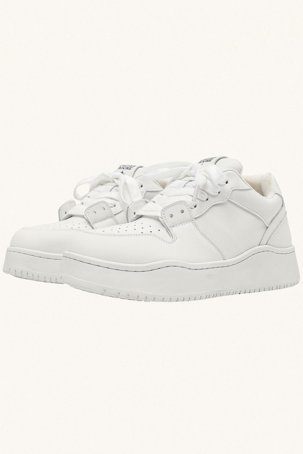 MONSEN Suitory Breathable Height-Boost Sneakers in Linen front view