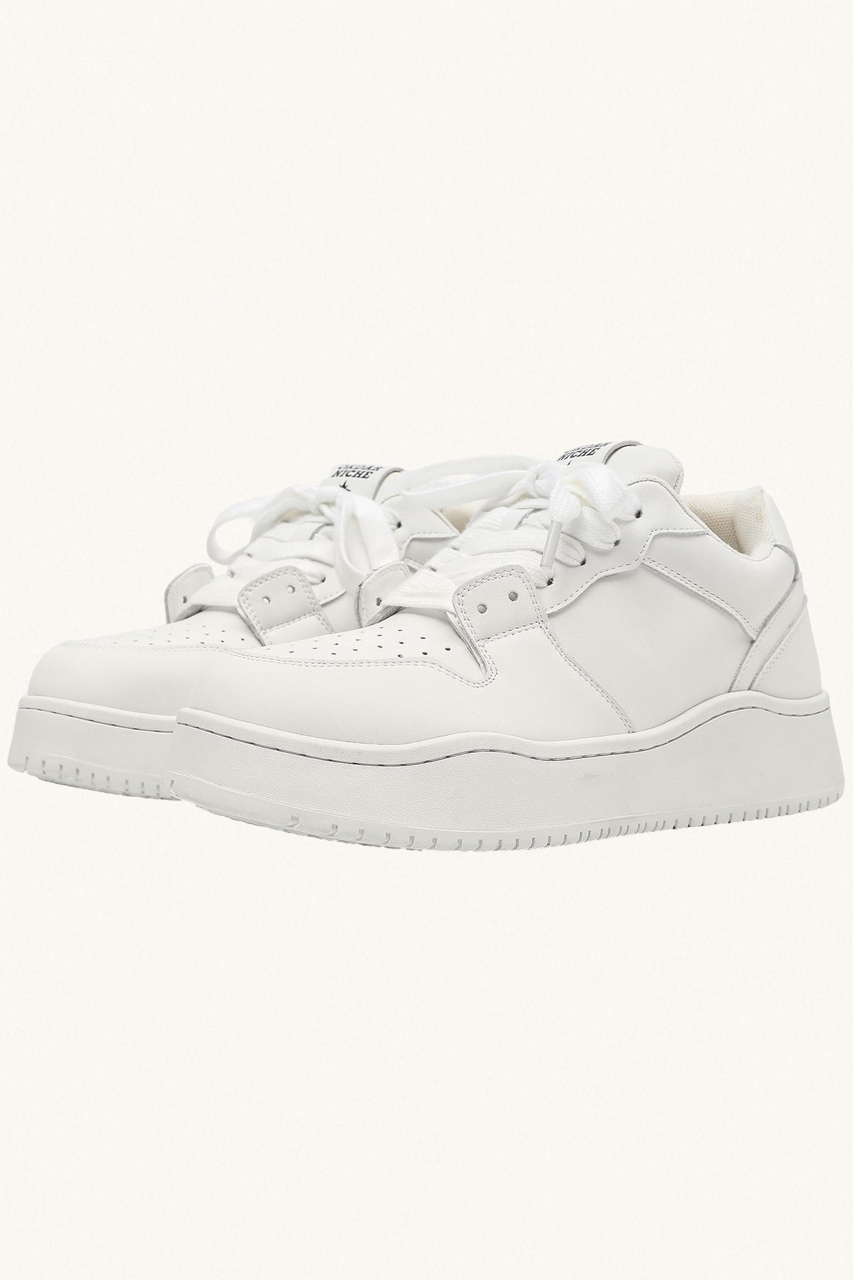 MONSEN Suitory Breathable Height-Boost Sneakers in Linen front view