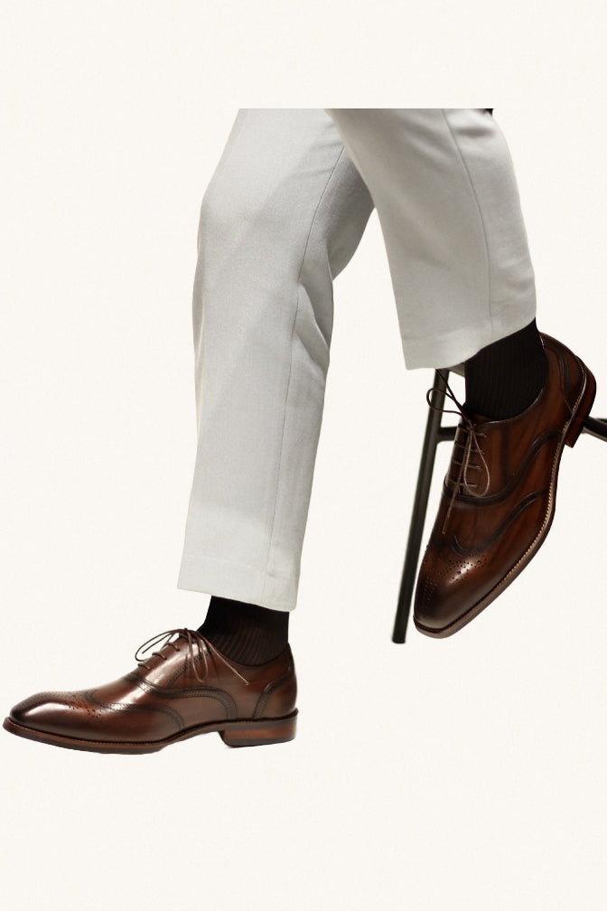 MONSEN Suitory Brogue Oxford Dress Shoes in Leather product image