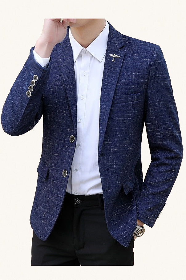 MONSEN Suitory Slim Korea-Style Blazer in Performance Blend front view