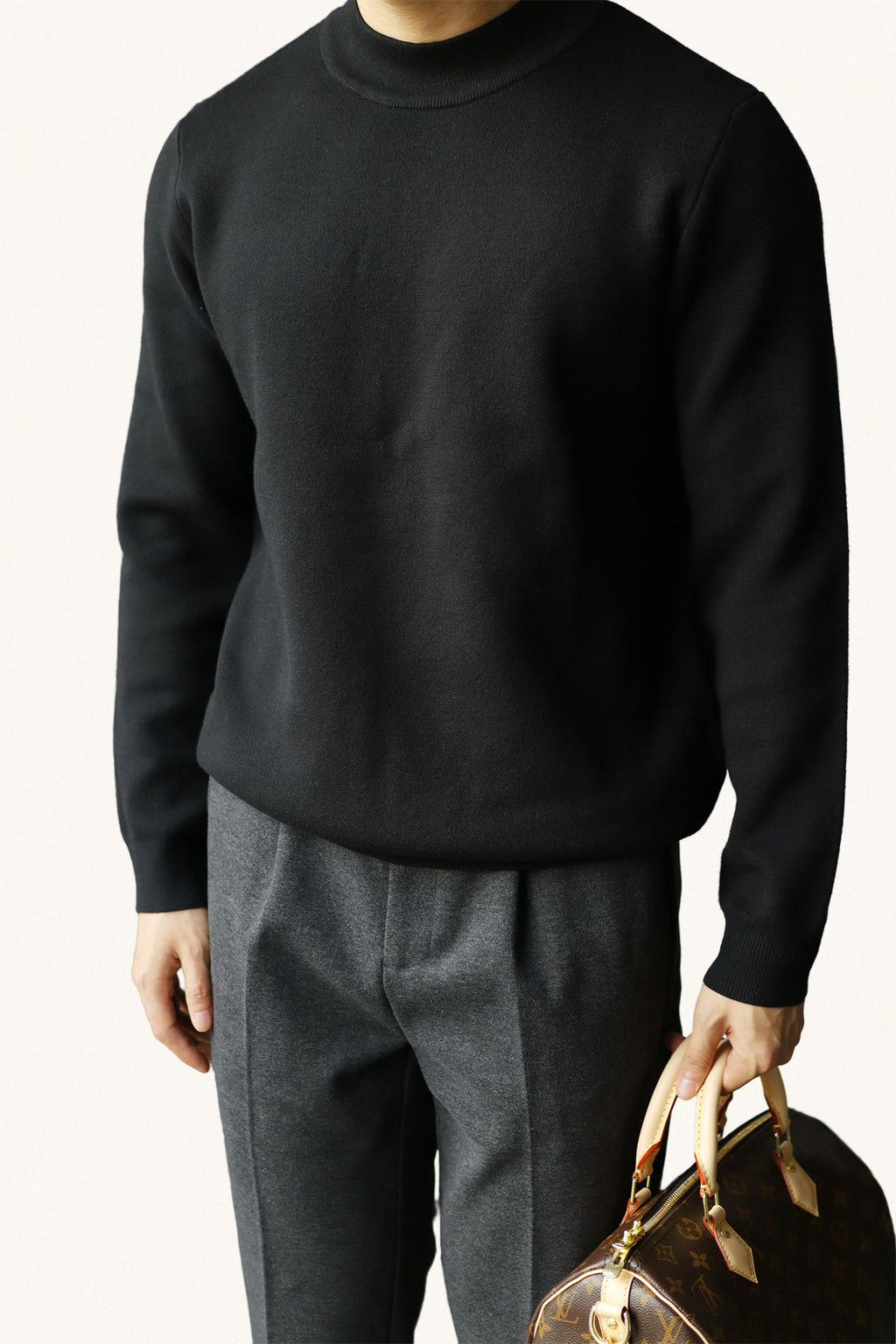 MONSEN Suitory Mid-Neck Ribbed Knit in Cotton product image