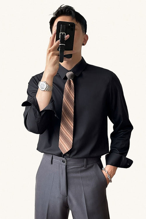 MONSEN Suitory Bamboo-Blend Wrinkle-Free Shirt in Bamboo Blend front view