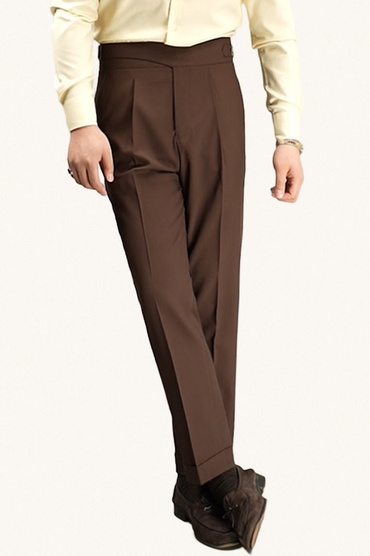 MONSEN Suitory Single-Pleated Trousers in Performance Blend product image