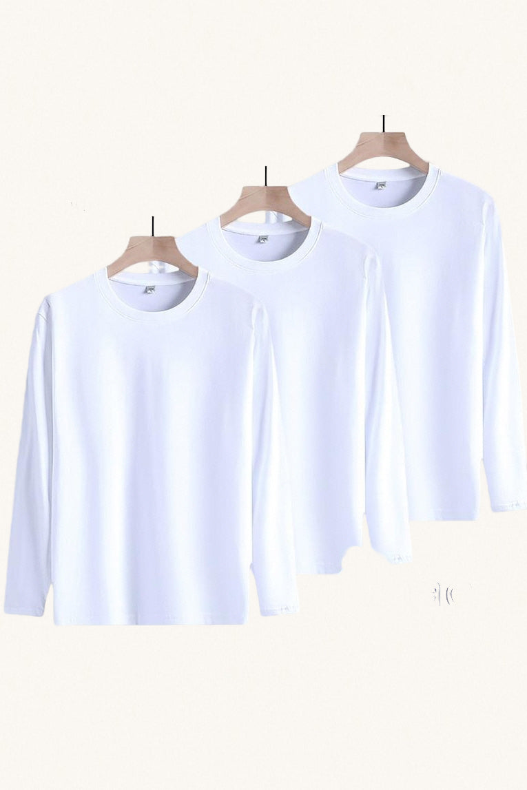 MONSEN Suitory 3-Pack Long-Staple Cotton Crewneck T-Shirt front view