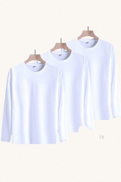 MONSEN Suitory 3-Pack Long-Staple Cotton Crewneck T-Shirt front view