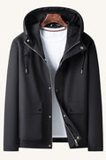 MONSEN Suitory Windproof Hooded Outwear Jacket in Performance Blend front view