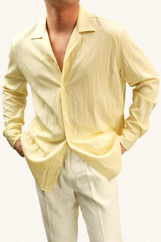MONSEN Suitory Lightweight Cuban Collar Shirt product image