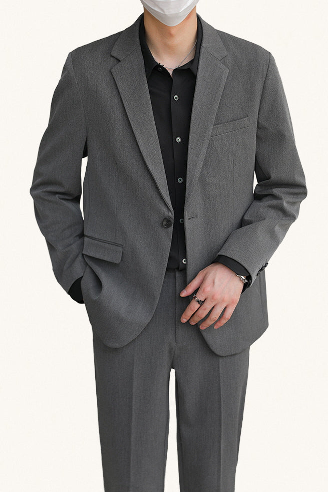 MONSEN Suitory Korean Slim Professional Blazer in Performance Blend front view