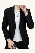 MONSEN Suitory Non-Iron Korean Slim Blazer in Performance Blend front view