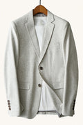 MONSEN Suitory Venom Linen-Blend Slim Blazer front view