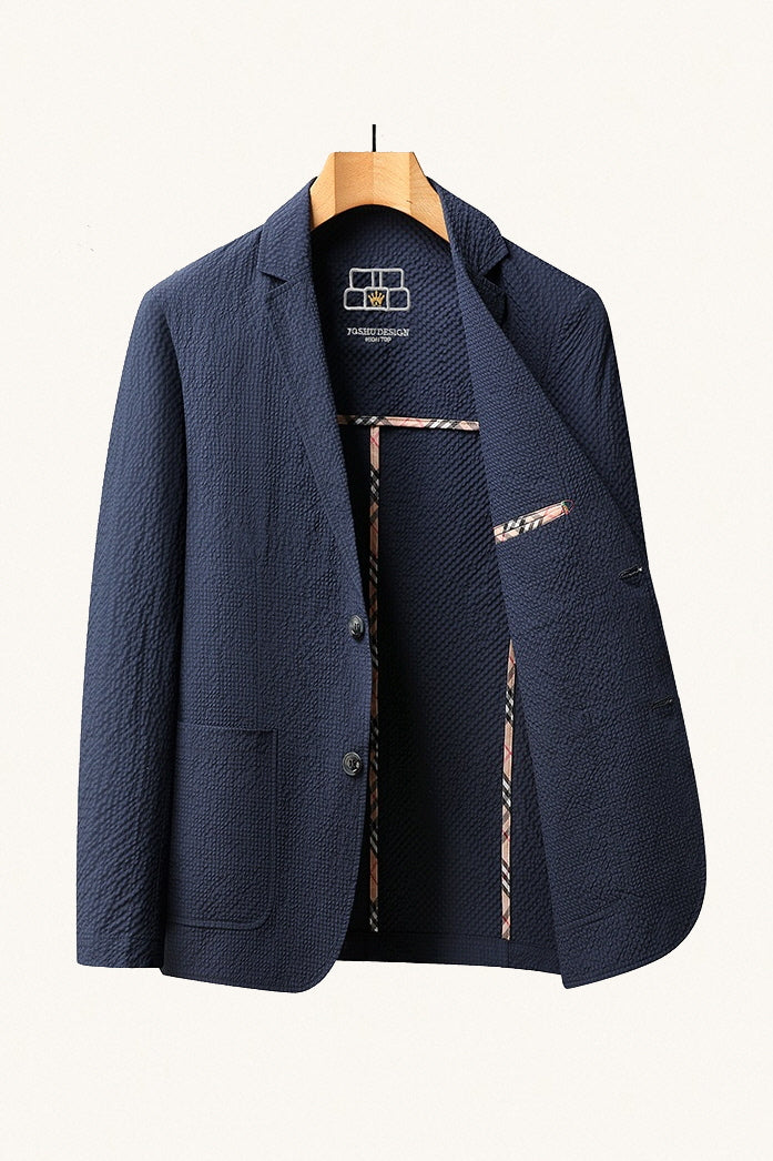 MONSEN Suitory 2025 New Seersucker Jacket in Performance Blend front view