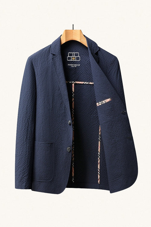 MONSEN Suitory 2025 New Seersucker Jacket in Performance Blend front view