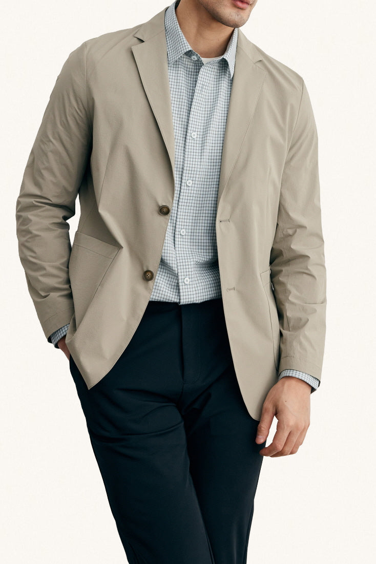 MONSEN Suitory Wrinkle-Resistant, 4-Way Stretch Blazer in Performance Blend front view