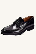 MONSEN Suitory Derby-Style Whiddon Loafer in Cowhide Leather front view