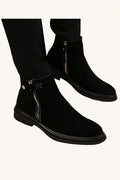 MONSEN Suitory Genuine Suede Martin Boots front view