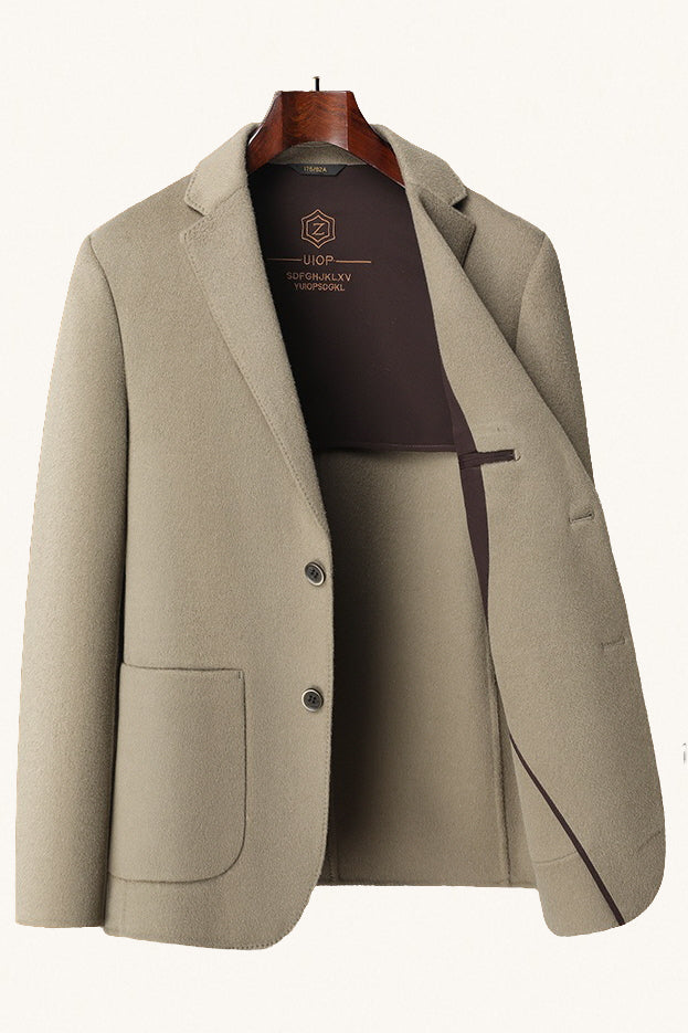 MONSEN Suitory 100% Wool Double-Faced Coat front view