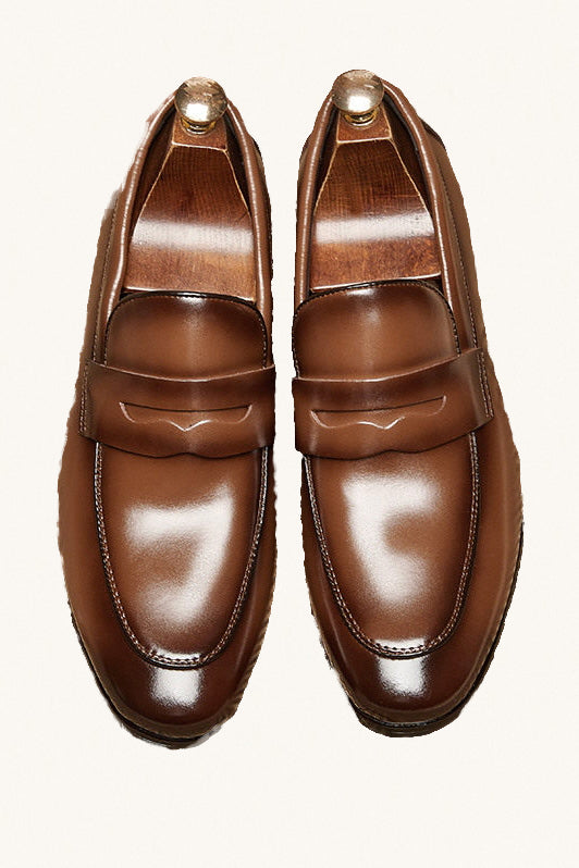 MONSEN Suitory Round Toe Slip-On Loafers in Denim product image