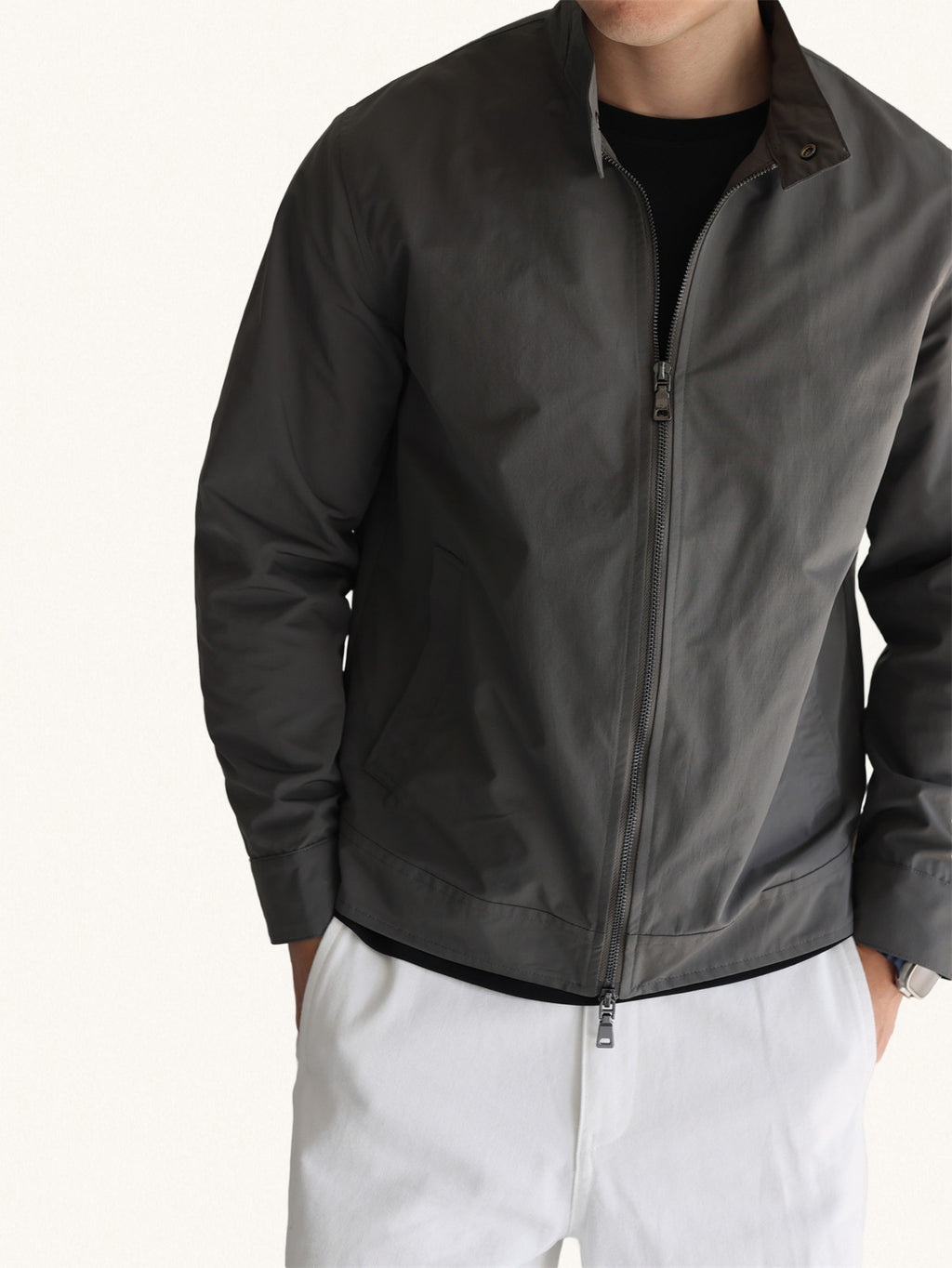 MONSEN Suitory Lightweight G9 Harrington Subtle Jacket in Performance Blend product image