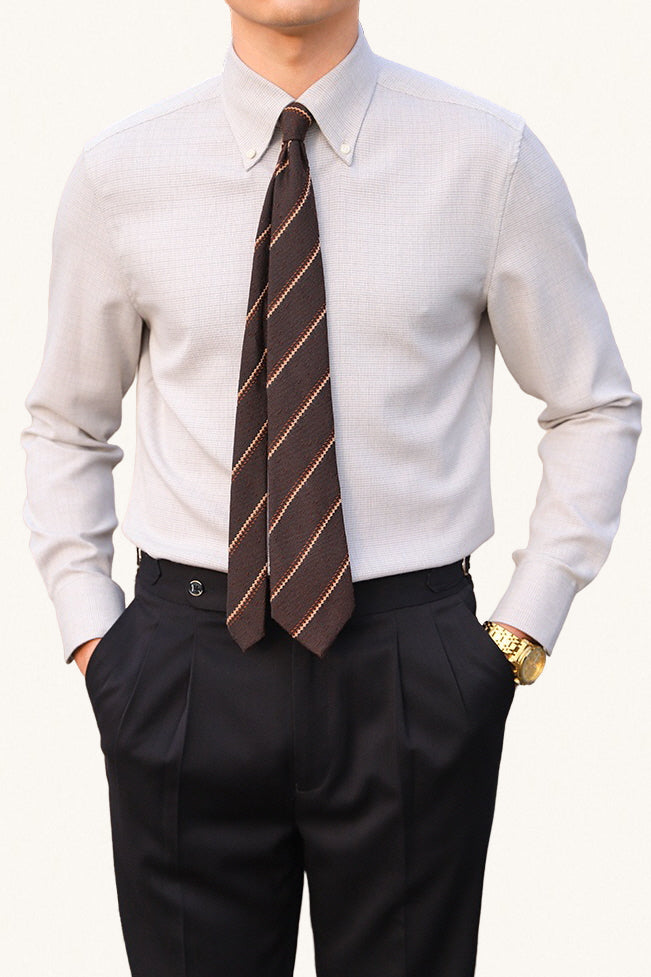 MONSEN Suitory Stretch Micro-Check Shirt in Performance Blend product image