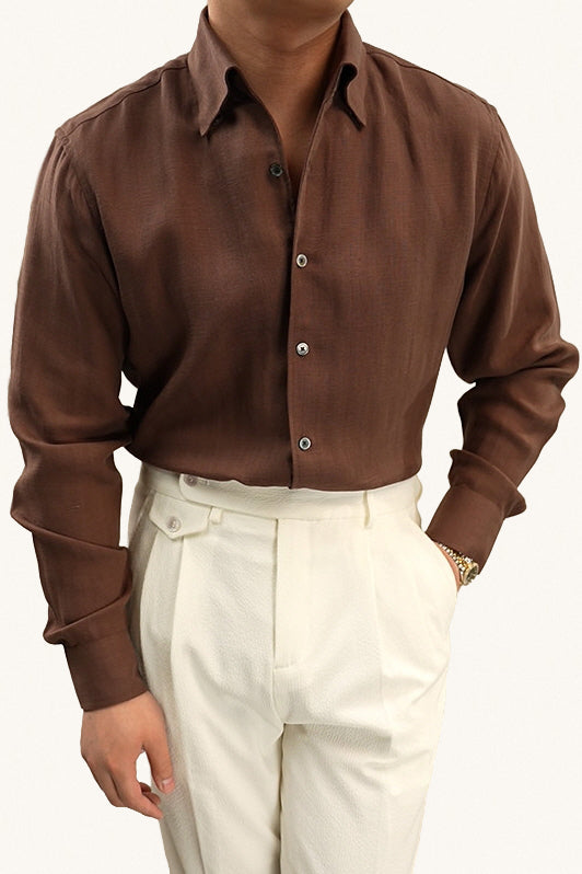MONSEN Suitory One-Piece Collar Linen Shirt product image