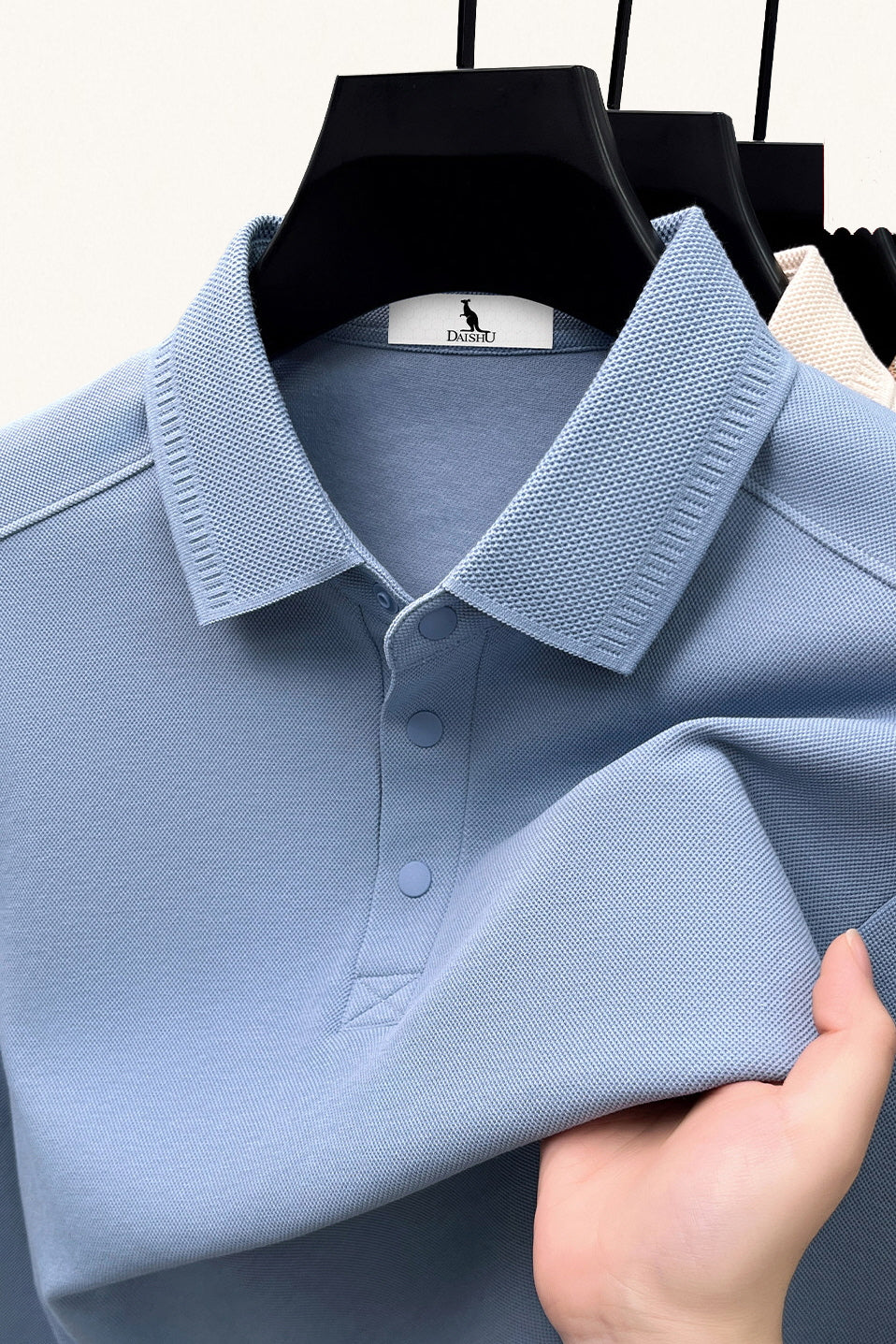 MONSEN Suitory Cotton-Blend Long-Sleeve Polo product image