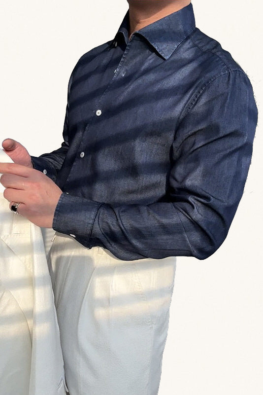 MONSEN Suitory One-Piece Collar Denim Shirt product image
