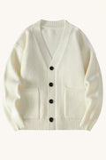 MONSEN Suitory Lightweight V-Neck Knit Cardigan in Performance Blend front view