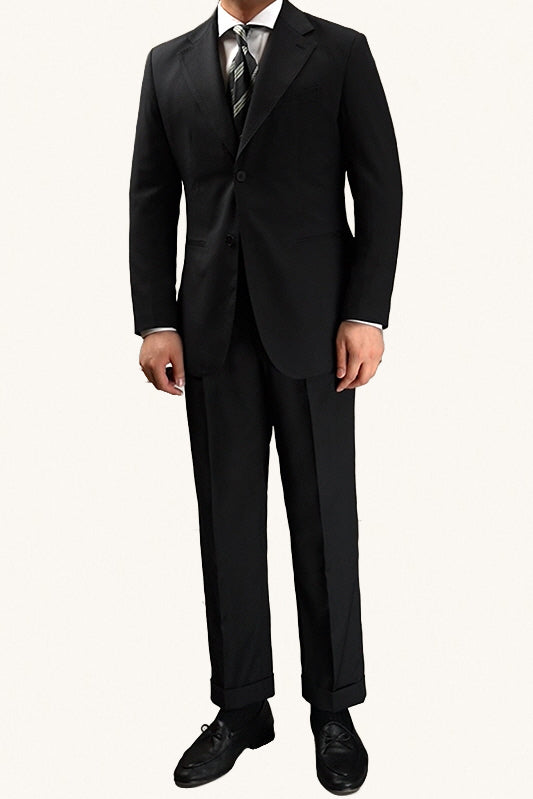 MONSEN Suitory Napoli Navy Dark-Stripe Suit in Wool product image