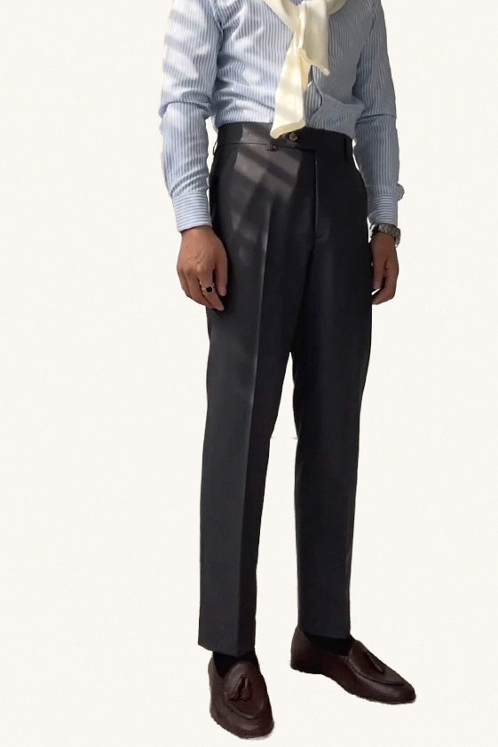 MONSEN Suitory Wrinkle-Resistant Textured Trousers in Performance Blend product image