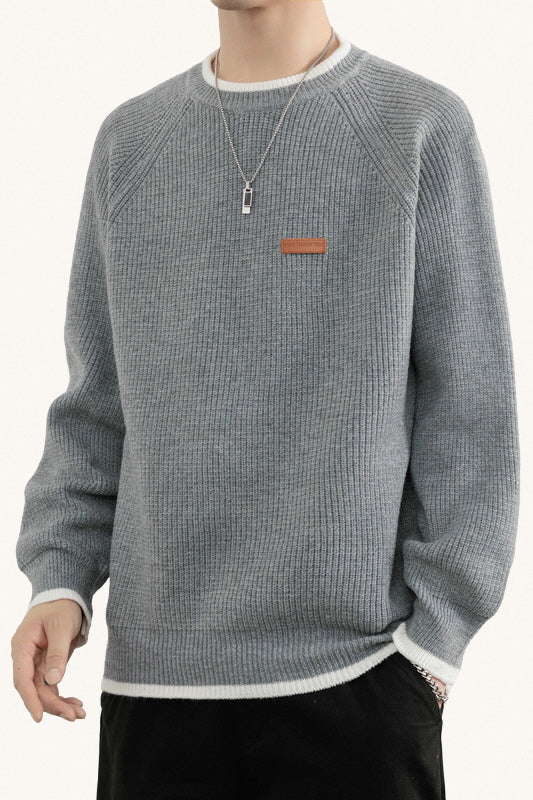 MONSEN Suitory Faux Two-Piece Crewneck Sweater in Performance Blend product image