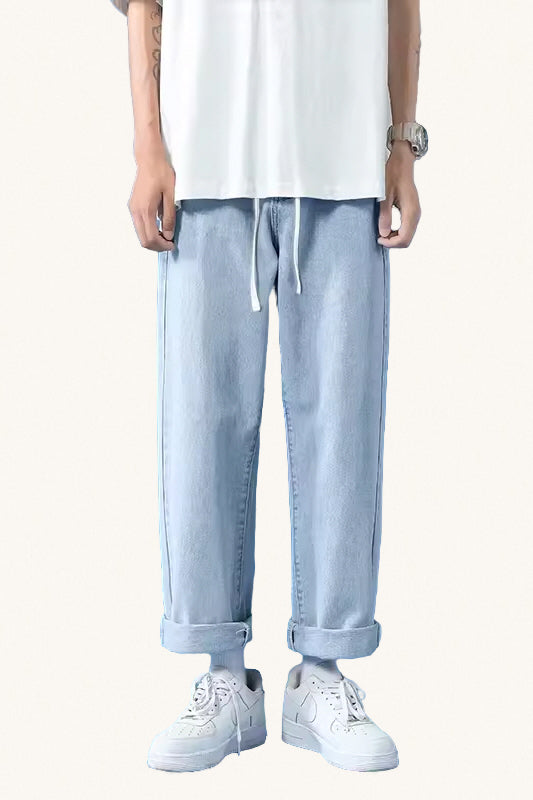 MONSEN Suitory Fleece-Lined Straight-Leg Jeans product image
