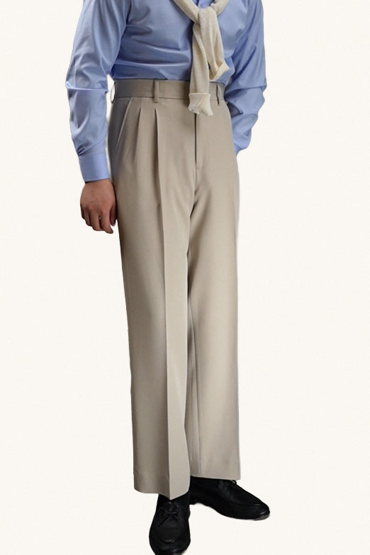 MONSEN Suitory High-Waisted Non-Iron Drape Trousers in Performance Blend product image